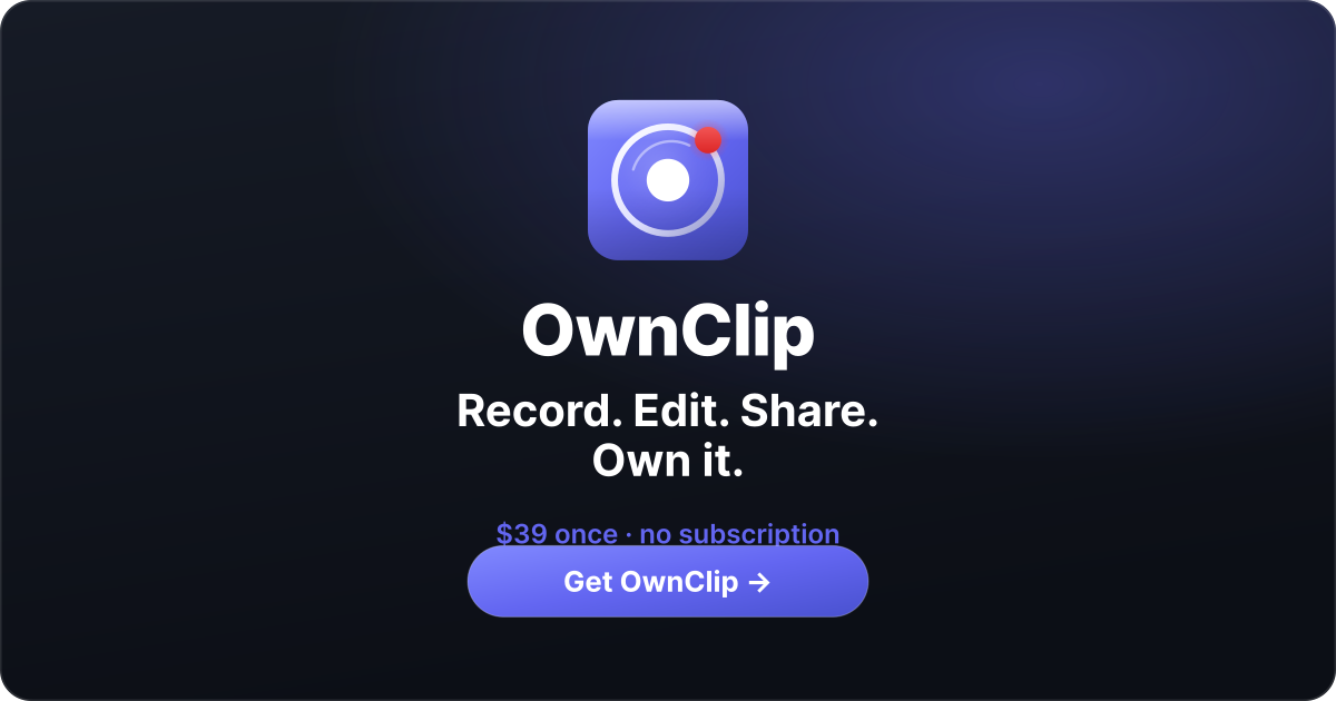 OwnClip affiliate banner, Link preview, 1200 × 630