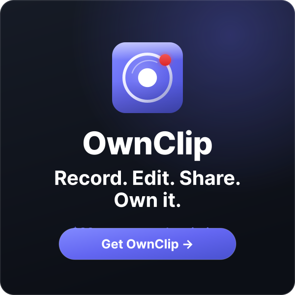 OwnClip affiliate banner, Social square, 600 × 600