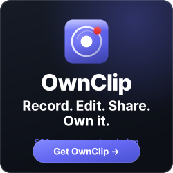 OwnClip affiliate banner, Square, 250 × 250