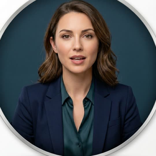 A presenter mid-sentence against a plain backdrop, framed as a webcam tile